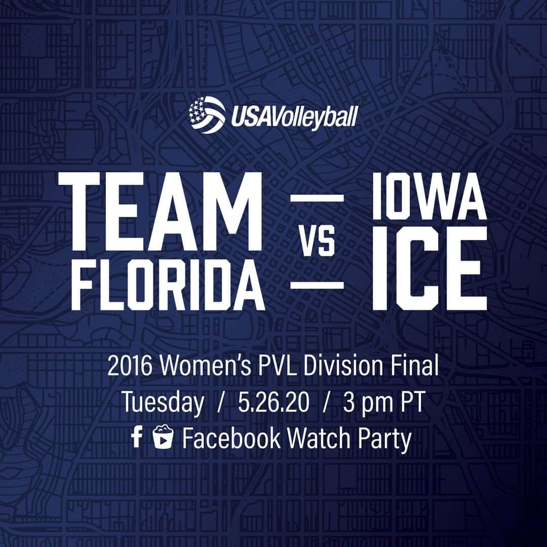 USA Volleyballさんのインスタグラム写真 - (USA VolleyballInstagram)「Nearing the end of our Opens watch party week with the 2016 Women's PVL Final between Team Florida ☀️ and Iowa Ice 🧊! This match had incredible defensive plays leading to some long rallies and features some big names including @megcourt17, @lizmcmahon14, @haymama10 and @_cdonahue! #USAVwatchparty  Head over to our Facebook now (link in bio) and set your reminders to watch it LIVE at 3pm PT! Share with your friends and family to watch together!」5月27日 3時00分 - usavolleyball