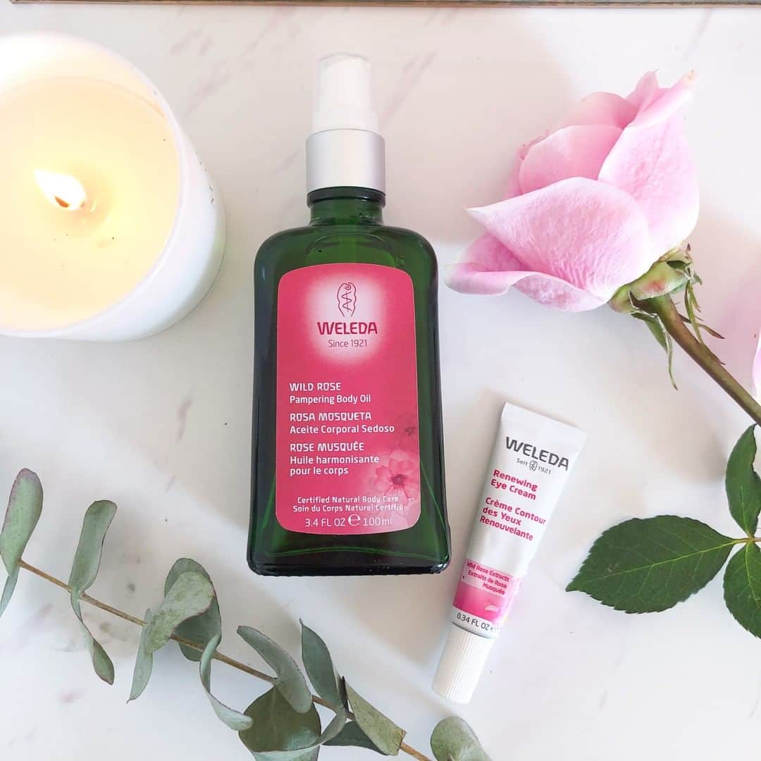 Weledaのインスタグラム：「Long day? Hydrate your skin with the calming scent of Wild Rose! 🌸 #WeledaSkin」