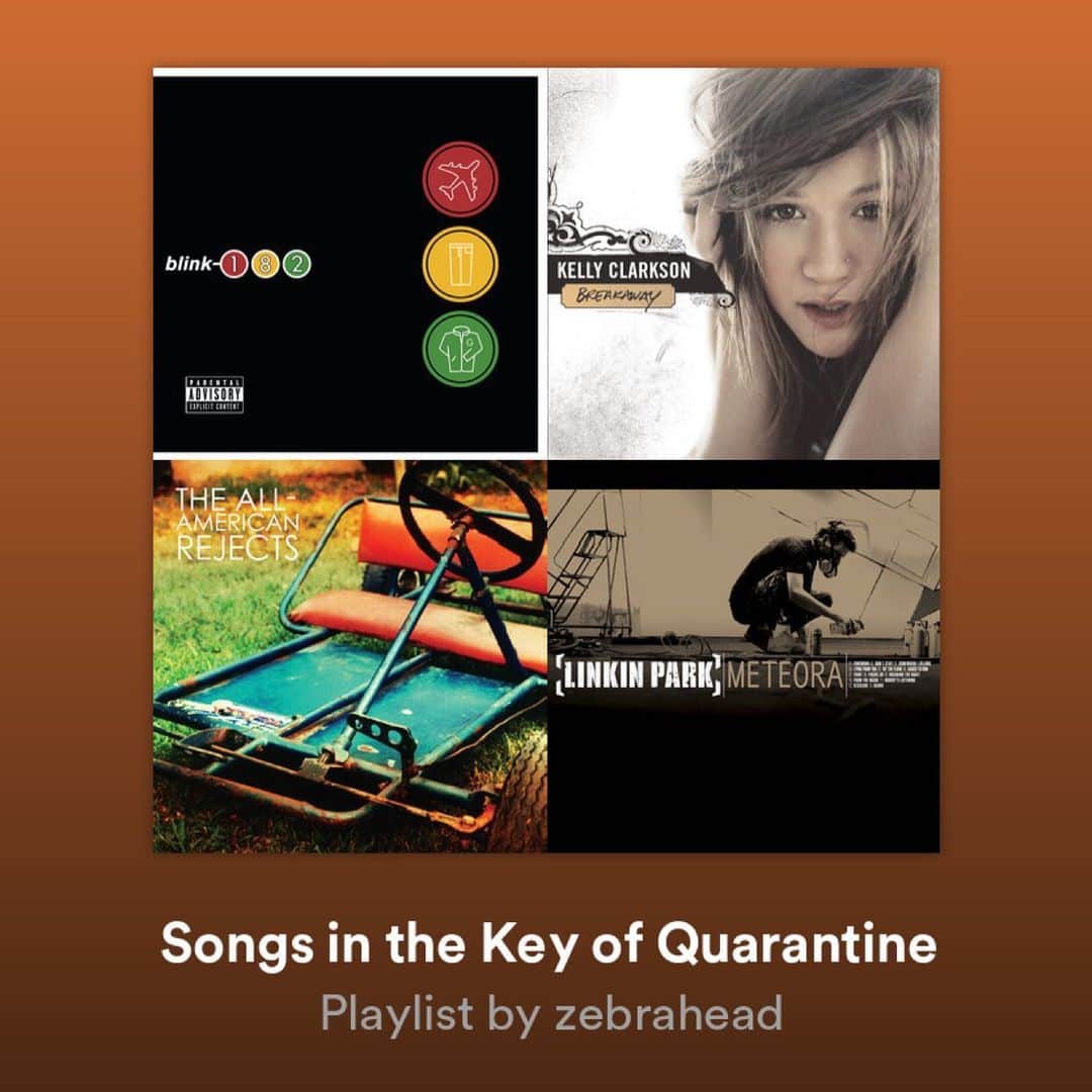 Zebraheadさんのインスタグラム写真 - (ZebraheadInstagram)「Songs in the Key of Quarantine is updated!  The 2000's edition...heavy emphasis on the Pop Punk side this week with a few you have seen before also added......hope u enjoy! #Zebrahead #songsinthekeyofquarantine #spotifyplaylist #spotify」5月27日 4時29分 - zebraheadofficial
