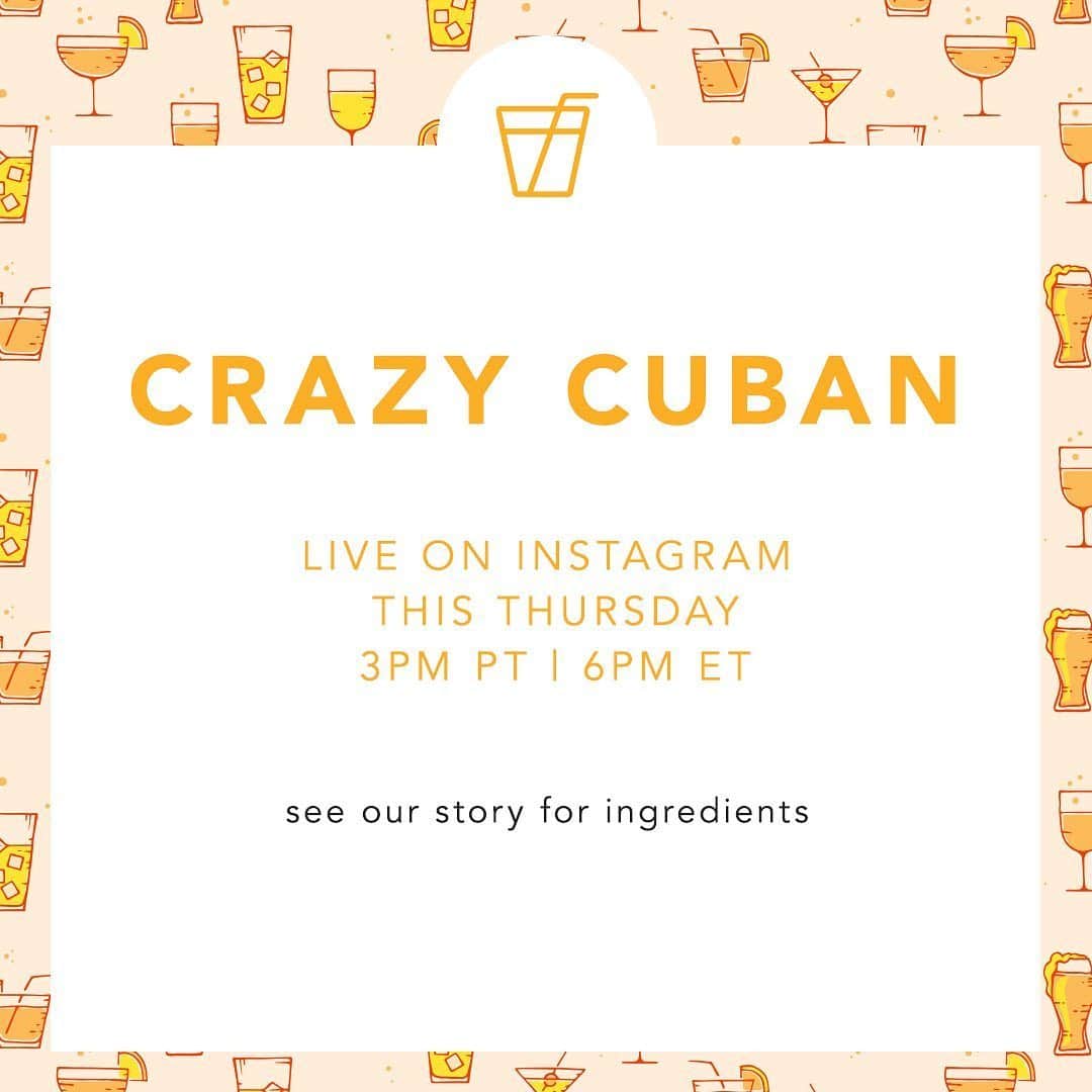 トミー バハマさんのインスタグラム写真 - (トミー バハマInstagram)「Get ready to raise a glass of sunshine with us this week ☀️ The Cocktail Club is going live on Thursday to show you our Crazy Cuban recipe.」5月27日 7時01分 - tbahama