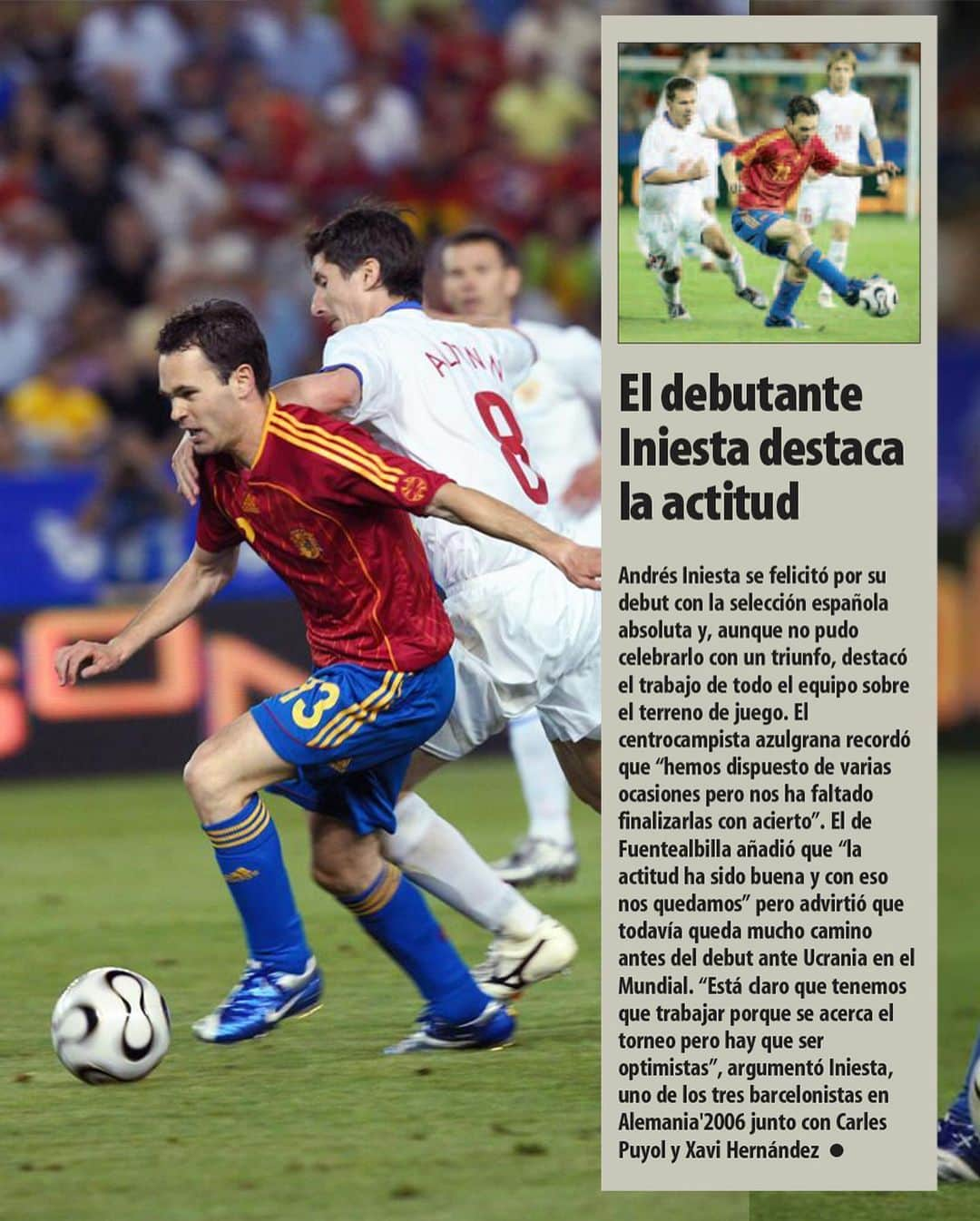 アンドレス・イニエスタさんのインスタグラム写真 - (アンドレス・イニエスタInstagram)「Albacete. 27-05-2006  Estadio Carlos Belmonte Mi debut con la Selección Española 🇪🇸」5月27日 17時50分 - andresiniesta8