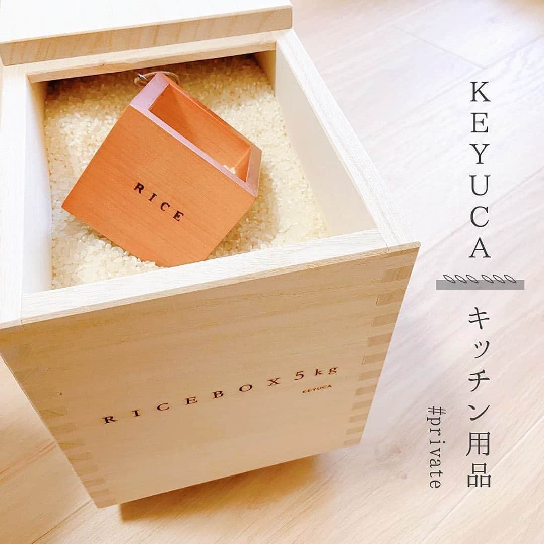 Locariのインスタグラム：「本日は　@a____home_ さんの投稿をご紹介します！﻿ ﻿ .﻿ KEYUCA、おすすめ品𓂃✍🏻﻿ .﻿ 無印良品と同じくらい大好きな﻿ KEYUCAで私が持っているもの𓇨﻿ .﻿ キッチン周りの素敵商品が多くて﻿ 紹介したかった…𓎩﻿ .﻿ ぜひシンプル好きの方は、﻿ 覗いてみてください𓂅❄︎﻿ ﻿ ※全て投稿時の価格です。 #keyuca #ケユカ#米びつ#オイルボトル#計量カップ#お茶ミル#キッチン収納#キッチン周り#一人暮らし部屋#一人暮らしキッチン」