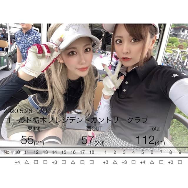 櫻井綾奈さんのインスタグラム写真 - (櫻井綾奈Instagram)「. 今月3回目のラウンド🏌️‍♀️⛳️✧︎*。 . 今回はまひちゃんも一緒に( ᐢ˙꒳​˙ᐢ )♡ 久しぶりに化粧してゴルフした👭 . . めちゃくちゃ暑くて汗だくだし 日焼け止め忘れてちょっと焼けたけど ベスグロ出ましたやったあ🤣👏🏼 . 110を切れる日はいつ来るのだろうか… . 天気よくて気持ちよかった🌻 . . 梅雨入りする前にあと1回行きたいなぁ( ´꒳` )‪ . . . #池袋 #ikebukuro #キャバ #キャバクラ #キャバ嬢 #池袋シーサイド #プリンスグループ #ゴルフ #ゴルフ女子 #ゴルフコーデ #コース #ベスグロ #Callaway #デルソルゴルフ #安定に楽しい #けど焼けたくない  #golfstagram #golf #🏌️‍♀️ #⛳️ #☀️ #💓 #👭 #instagood #instalike #like4like #l4l」5月27日 14時53分 - mayapan0511