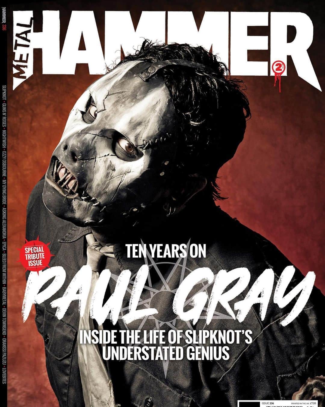 METAL HAMMERさんのインスタグラム写真 - (METAL HAMMERInstagram)「Ten years on, a legend remembered. The new issue of Metal Hammer is a special tribute issue dedicated to @slipknot’s Paul Gray. On sale tomorrow. #Slipknot #PaulGray #Metal #HeavyMetal #MetalHammer #maggot4life」5月27日 20時06分 - metalhammeruk