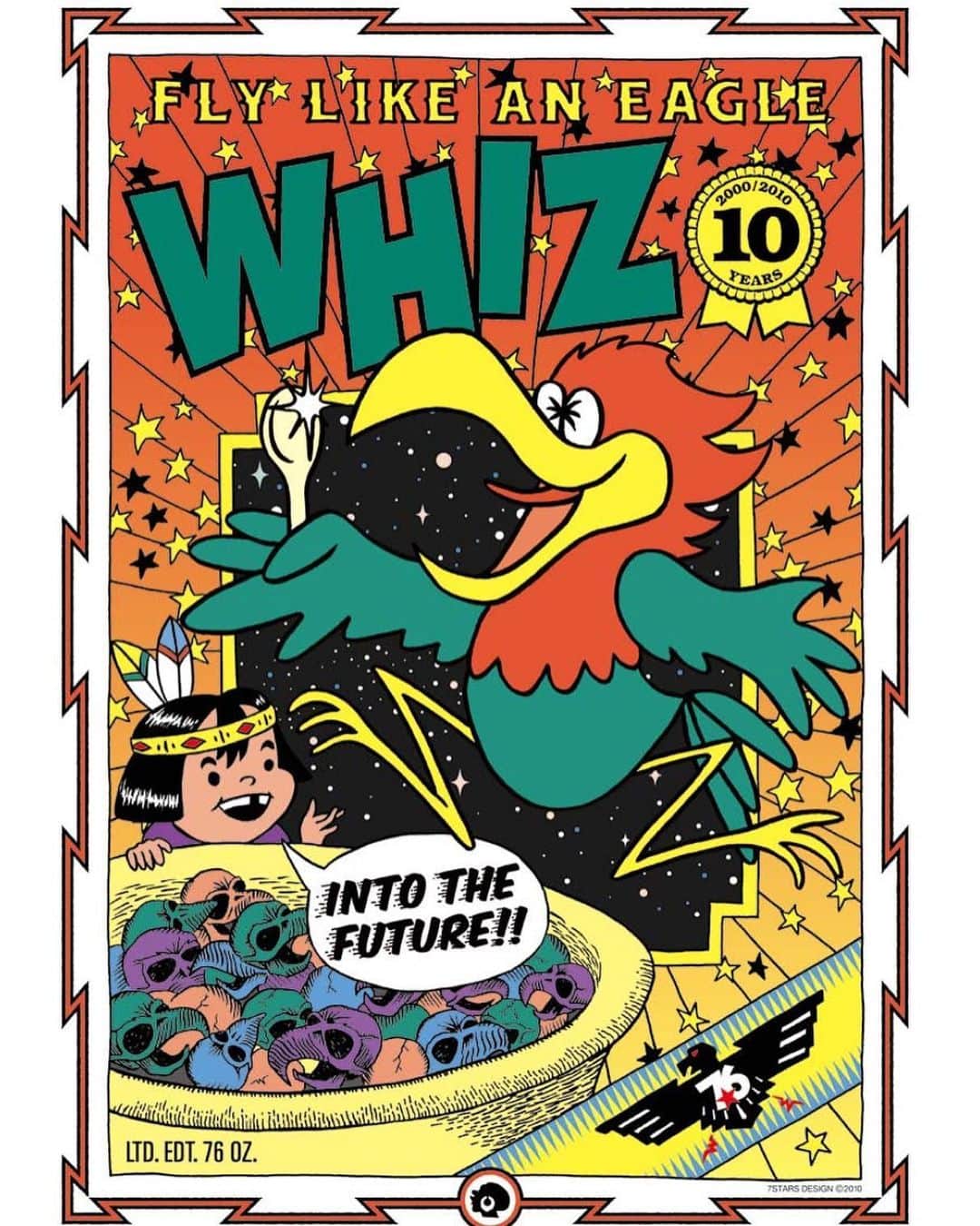 のインスタグラム：「The decade of WHIZ LIMITED 2000-2010 RETROSPECTIVE  2010AW 『WHIZ LIMITED×7stars design』  #whiz #whizlimited #whizarchives #7starsdesign #silkscreen #harajuku #tokyo」