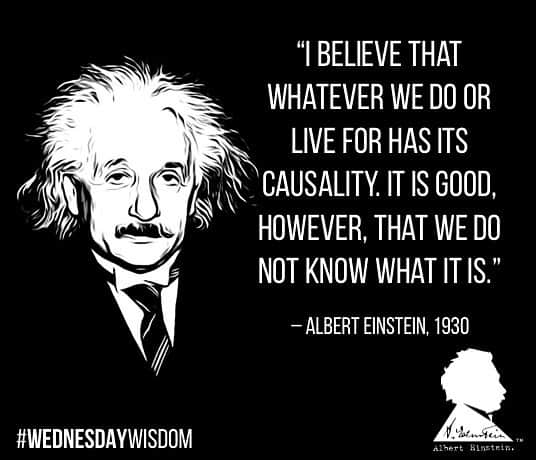 アルベルト・アインシュタインさんのインスタグラム写真 - (アルベルト・アインシュタインInstagram)「#WednesdayWisdom: “I believe that whatever we do or live for has its causality. It is good, however, that we do not know what it is.” – Albert Einstein, 1930」5月27日 22時47分 - alberteinstein
