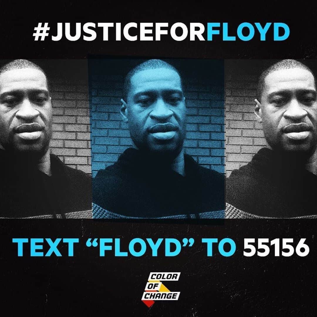 のインスタグラム：「#JusticeForFloyd」