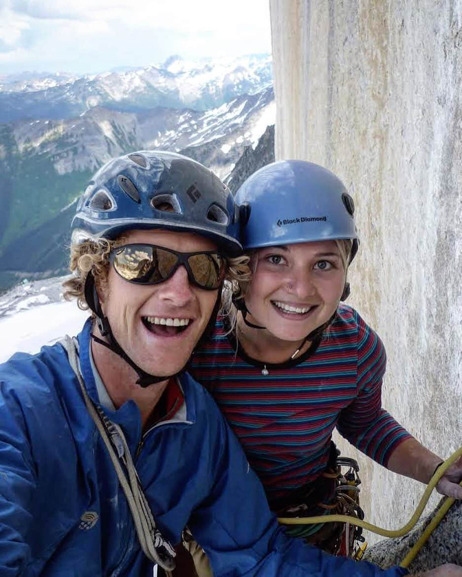 ヘイゼル・フィンドレーさんのインスタグラム写真 - (ヘイゼル・フィンドレーInstagram)「2009 in the Bugaboos with @timemmett This was pre-sponsorship for me. That technical striped top I’m wearing is from primark. Most of my experience of snow was from walking to school as a kid in the few winters when the temperature in Wales dropped low enough for snow to stick. I slipped around in the plastic bags in my trainers and we used rocks in our hands as ice axes. We jumped over crevasses and we climbed the Becky Chouinard in 2 pitches. . . This day was on the edge of being too challenging. It ended well, but it might not have. Looking bad we were probably a bit cocky. (I think this might be Tim’s middle name). Getting the challenge level right is the most important part of improving your climbing and so many climbers don’t think about it. You can’t learn or grow without challenge but too much challenge leads to stress and even trauma. Many people I coach are either over or under challenged and as a result their comfort zones shrink, they plateau or give up. If you want to hear more about this I’m talking about mindset on Sunday. Link in my bio. If you want to be the first to hear about my talks sign up to my mailing list on my website. 🙂 @blackdiamond」5月28日 2時26分 - hazel_findlay