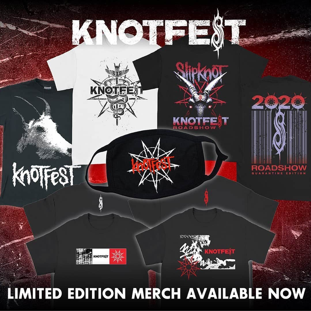 Slipknotさんのインスタグラム写真 - (SlipknotInstagram)「Marking what would have been the kick-off weekend of the #KnotfestRoadshow, @Knotfest will be streaming exclusive concerts & interviews with Slipknot (Graspop 2019), Underoath (Las Vegas 2016 performing ‘They’re Only Chasing Safety’) and Code Orange (‘Last Ones Left: In Fear of the End’) this Friday, May 29 at 6pm ET / 3pm PT at knotfest.com. Limited edition Knotfest Roadshow merch is now available this week only featuring items that would have been sold this summer at store.knotfest.com - link in story.」5月28日 4時56分 - slipknot