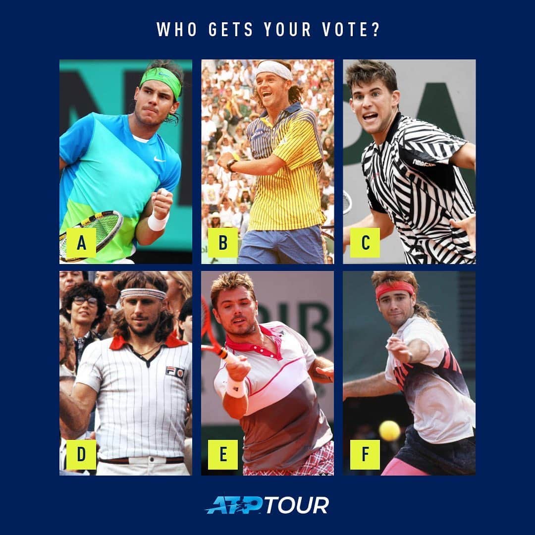 ATP World Tourさんのインスタグラム写真 - (ATP World TourInstagram)「Tennis, but make it fashion 😎 . The best @rolandgarros outfit of all time is... 🤔」5月28日 5時13分 - atptour