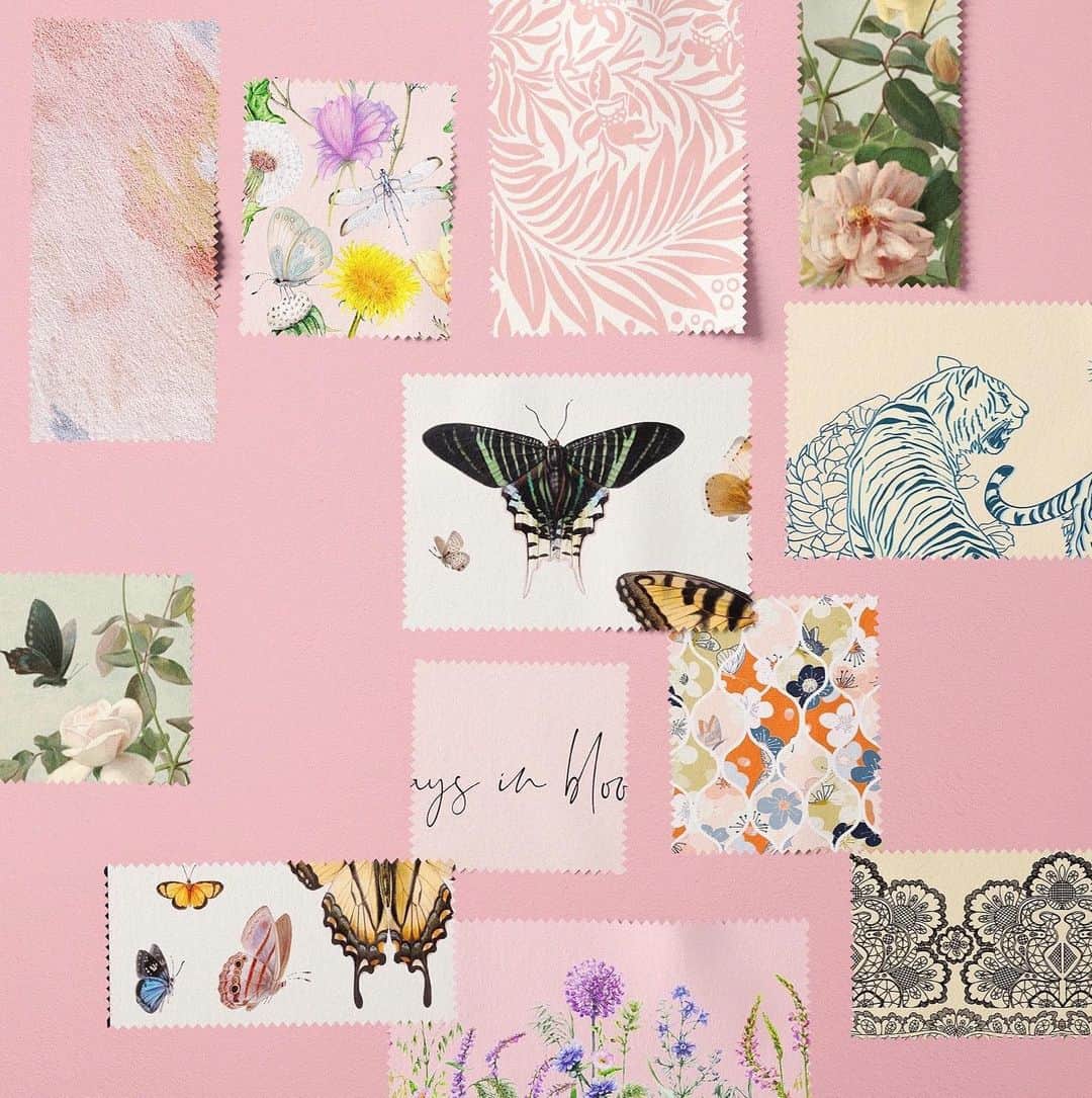 オードリー・キッチングのインスタグラム：「I have been working on an eco-silk collection of scarves and bags for @crystalxcactus. The sample making process is almost complete. Filling up my days with home decor upgrades, peach and strawberry smoothies + getting my butterfly sanctuary ready for the monarchs arrival in July.」