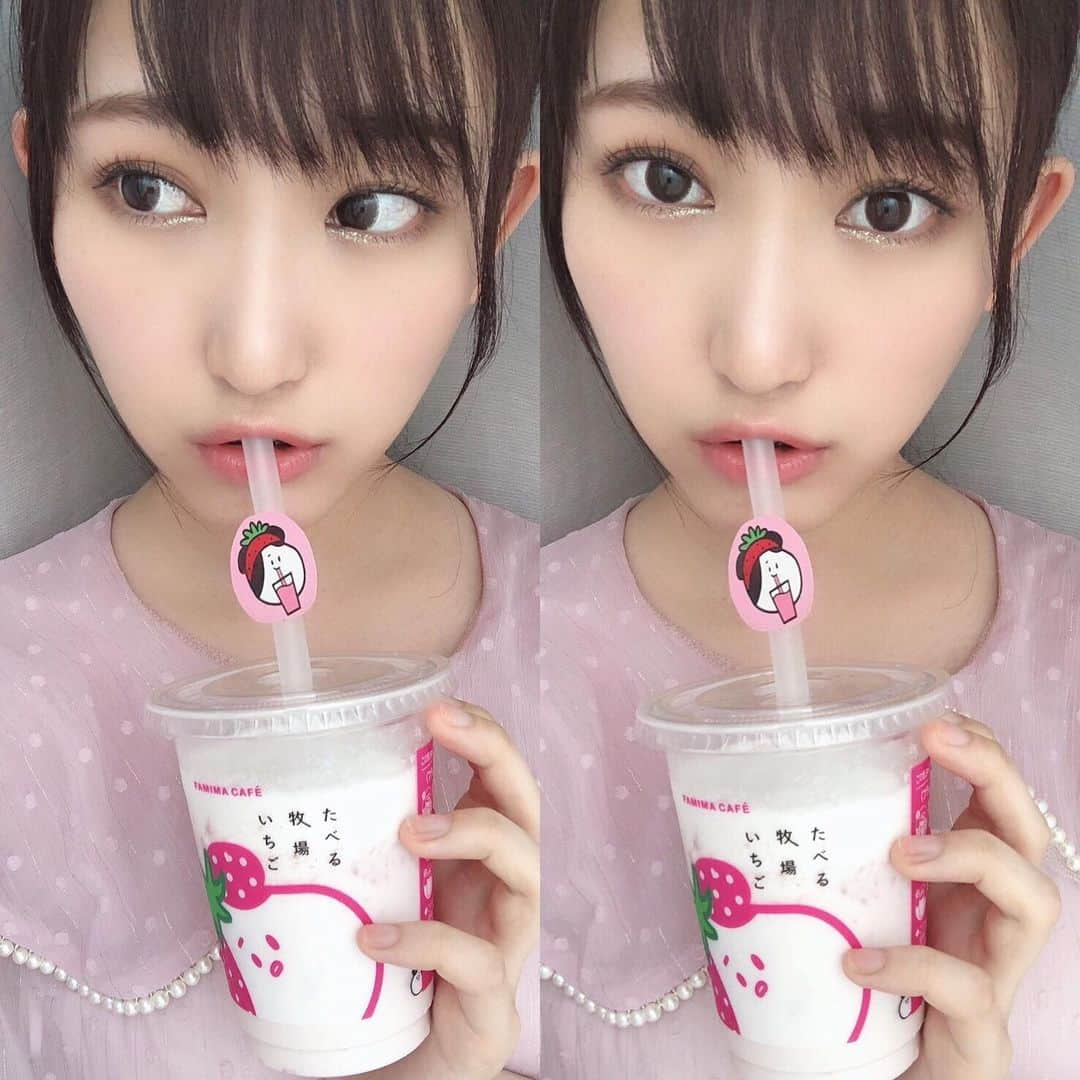 原かれんさんのインスタグラム写真 - (原かれんInstagram)「᯽ ラブフラッペ🍓🐮 . . 真っ先に外出したのはファミマへフラッペを求めて🍓🐮 . . 🐮🍓食べる牧場いちごフラッペ🍓🐮 . はい、これスキー。 . . . . #食べる牧場いちごフラッペ  #ラブフラッペ #たべぼく #原かれん #かれんたん #nmb48  #コンビニ #편의점 #おやつ #kawaii #ピンク加工 #映え #귀여워  #instagood #スイーツ巡り #sweets #新作 #instalike #love #instafood #ファミマスイーツ #ファミマスイーツ部  #ファミマ #原ぺこかれんたん #ぴろぴろスイーツ」5月28日 21時36分 - karen_hara315