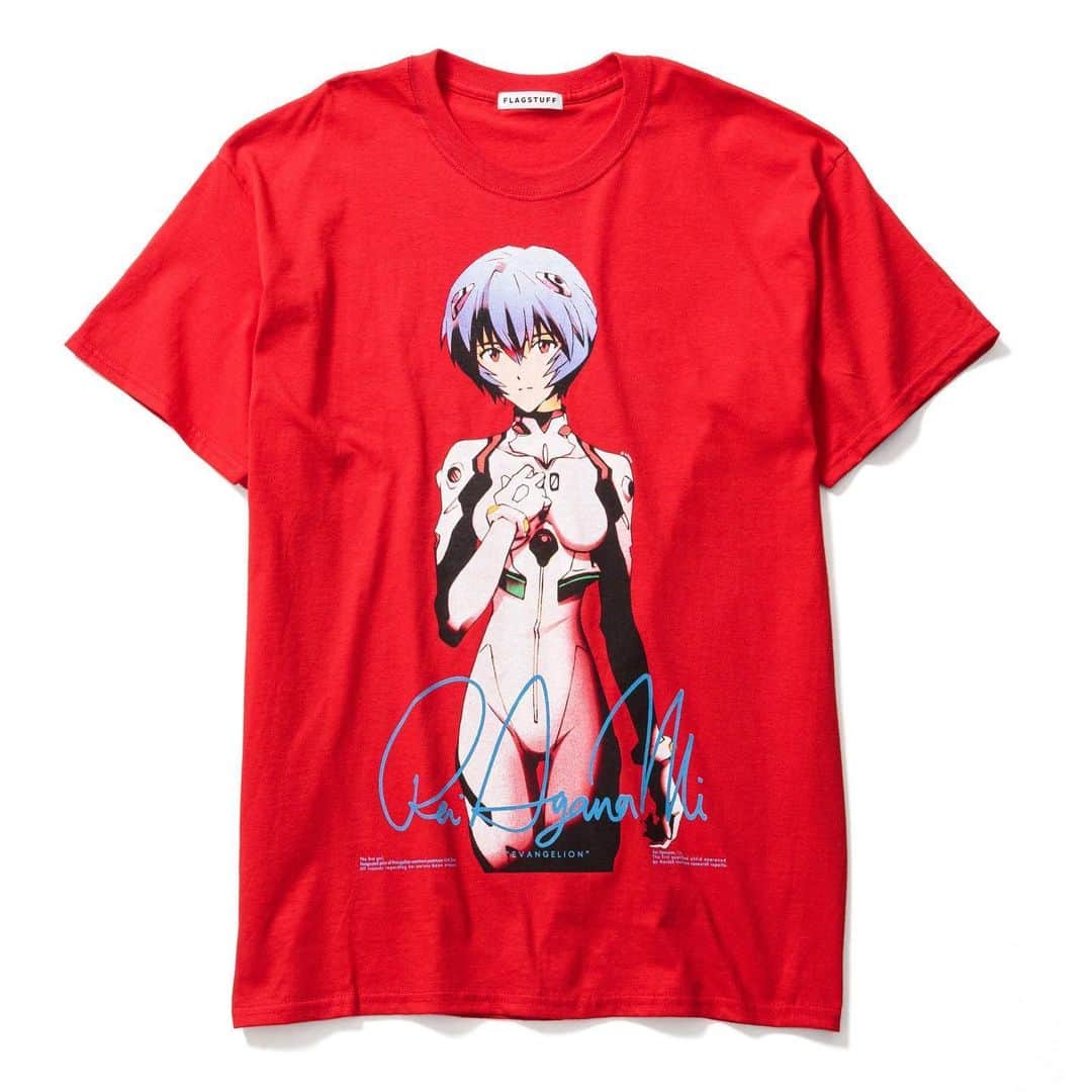のインスタグラム：「F-LAGSTUF-FxEVANGELION Collaboration Items  Online and retailers, releasing from June 6th #flagstuff  #evangelion ©︎khara」