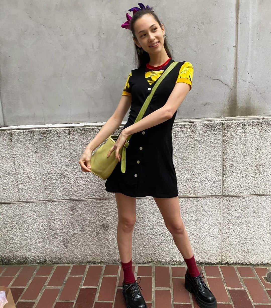 水原希子 さんのインスタグラム写真 - (水原希子 Instagram)「久しぶりにお洒落した🌷 Marc Jacobs の Stephen Jonesの髪留め着けてルンルン☺️ 髪伸びたなぁ🧶」5月28日 17時25分 - i_am_kiko