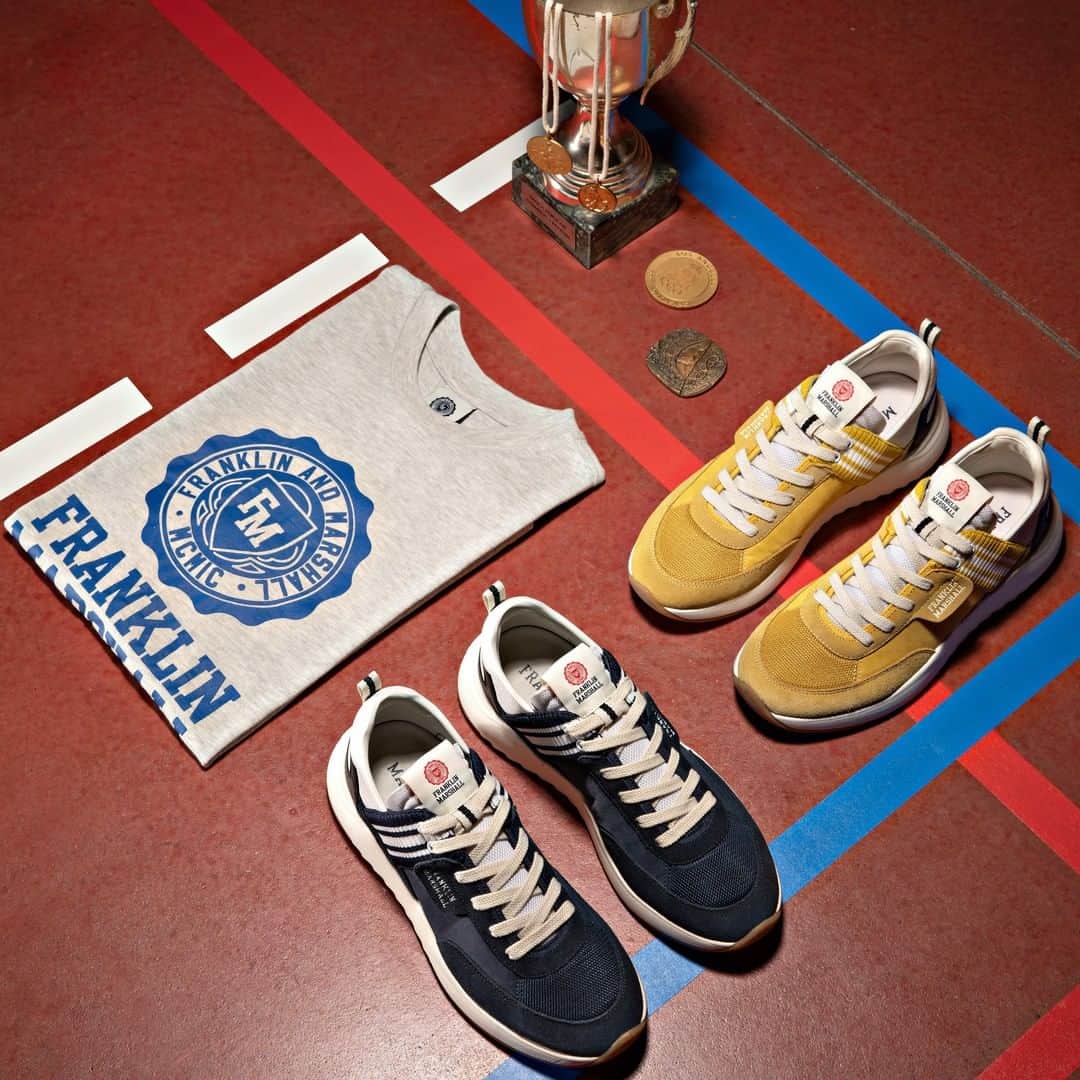 フランクリン&マーシャルのインスタグラム：「FRANKLIN & MARSHALL | SS2020 COLLECTION  Connecting and highlighting  #franklinandmarshall #newcollection #ss20 #shoes #tshirt」