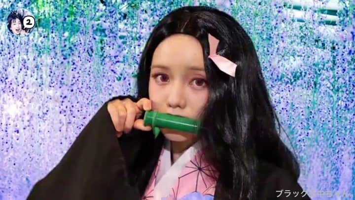 弘中綾香　ファンアカウントのインスタグラム：「「弘中美活部」 えなこ先生による禰豆子コスプレ映えるポージング術(〃ﾉωﾉ) より可愛くなってる弘中ちゃん(〃ﾉωﾉ)♥ ・ #弘中綾香 #弘中ちゃん #弘中アナ #林美桜 #弘中美活部 #弘中部長 #お願いランキング #kawaii #kawaiigirl  #コスプレ #コスプレイヤー #えなこ #日本一忙しいコスプレイヤー #鬼滅の刃 #竈門炭治郎 #竈門禰豆子 #禰豆子 #禰豆子コスプレ #弘中禰豆子」