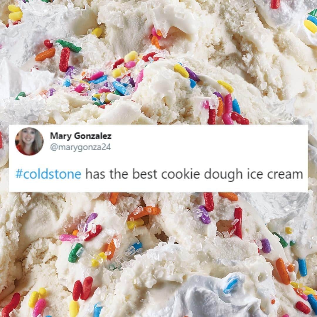 コールド・ストーン・クリーマリーのインスタグラム：「But have you tried Somewhere Over the Rain-Dough™? 😋😍 {Classic Cookie Dough Ice Cream, Frosting, Rainbow Sprinkles and Sugar Crystals}」