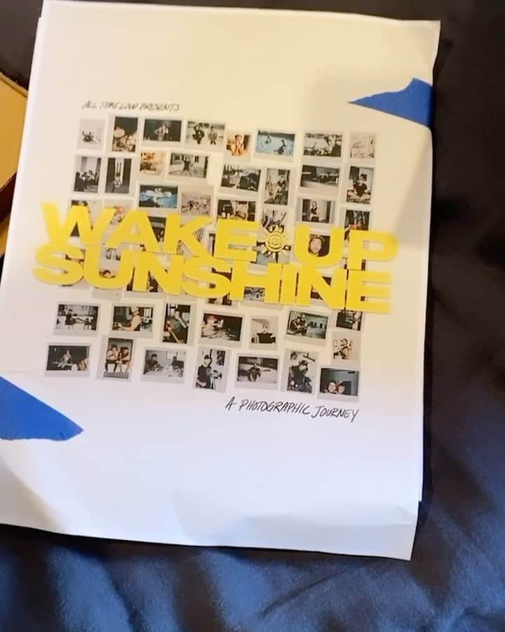 All Time Lowのインスタグラム：「The #WakeUpSunshine photo book is now physical! Lucky to have our very own @jackbarakat do the official unboxing of what is definitely a physical copy of the photo book we were able to get in his hands early. For those of you who bought the digital version already, check your email for a discount code. Link in bio for the web store.」