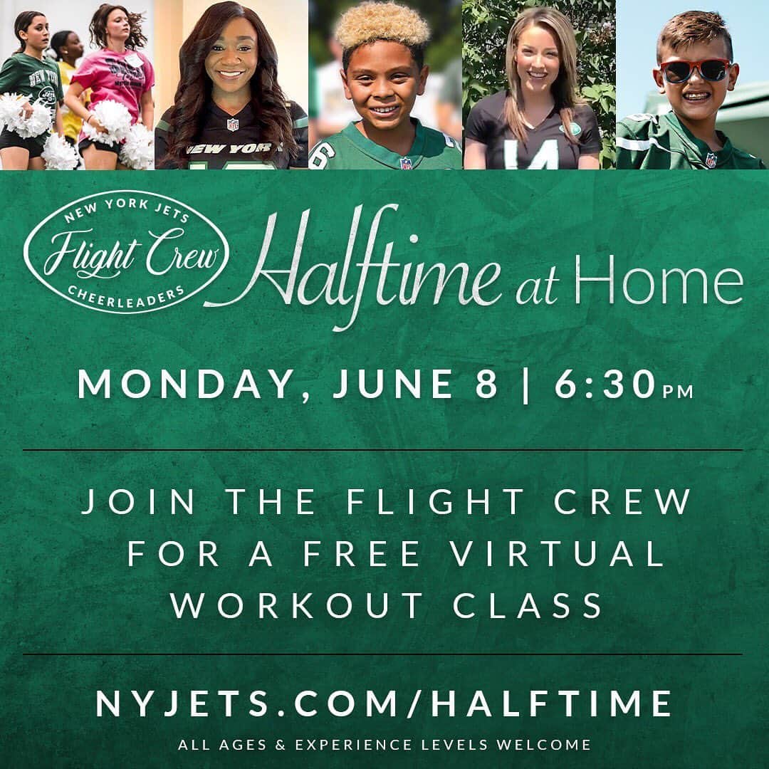 Jets Flight Crewのインスタグラム：「Learn one of our halftime routines with us on June 8! Tap the link in bio for more details 💃」
