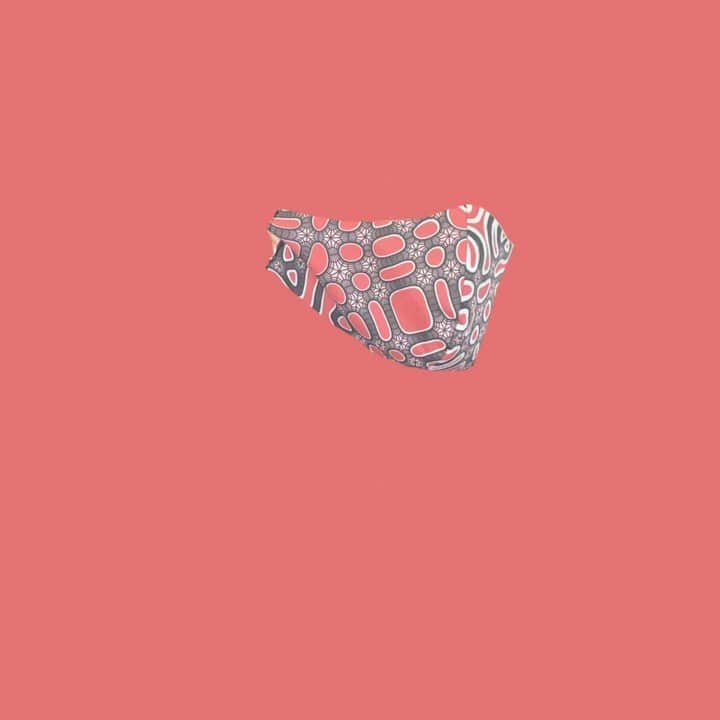 スリーアズフォーのインスタグラム：「Limited Edition Cymatic Masks are still available on our shop : link in Bio!  Inspired  from source energies notably, the sacred, primal sound vibrations that move through the universe celebrates the cymatic frequencies that connect us all humans to each other and nature  Print in collaboration with @fitchwork  Video by @georgiastudio.  Donating  10% of each purchase towards creating medical masks for  the support of the health community in New York City !」