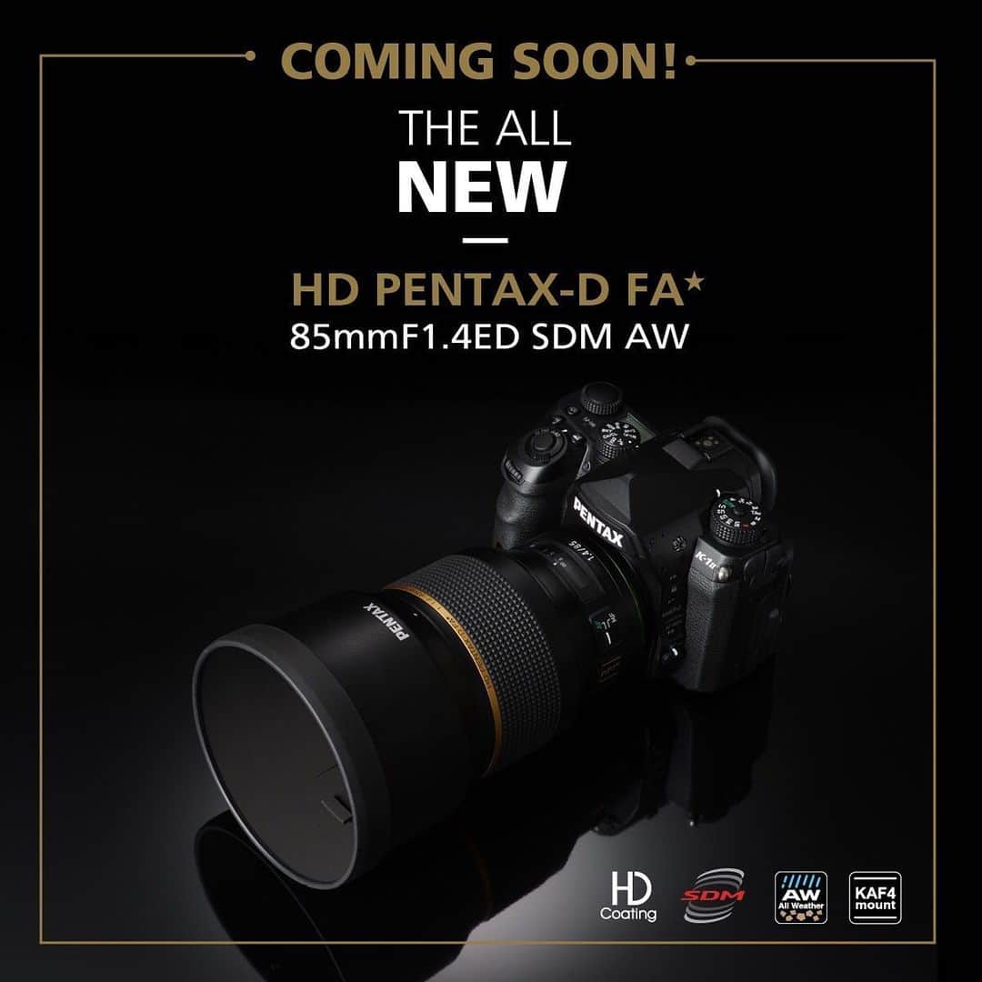 Ricoh Imagingのインスタグラム：「Coming soon! The Pentax-D FA* 85mmF1.4 ED SDM AW lens. Sign up on our site to be notified when it is available. Link in bio. #pentax #teampentax #ricohimaging」