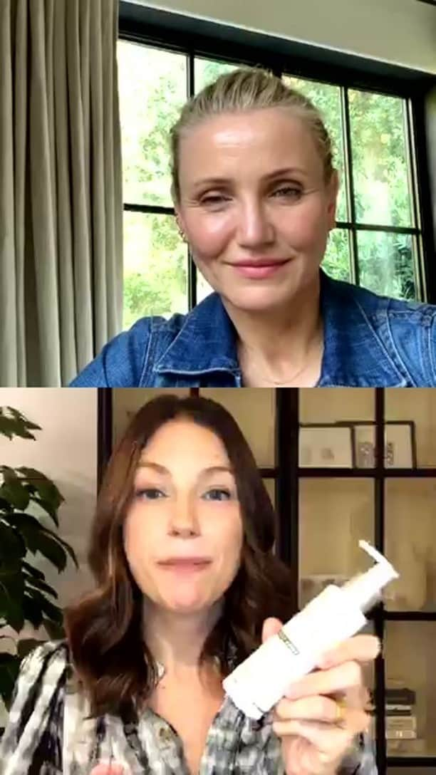 キャメロン・ディアスのインスタグラム：「Chatting with Kerrigan Behrens cofounder of Sagely Naturals about her and her partner Kaley Nichols creating Sagely Naturals and the benefits of CBD for wellbeing..」