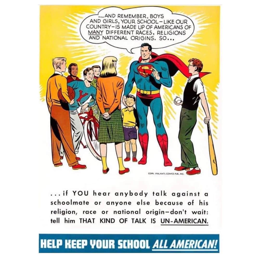 メリッサ・ベノイストのインスタグラム：「elementary, yes, but from Superman himself. just saying. DC comics in 1949」