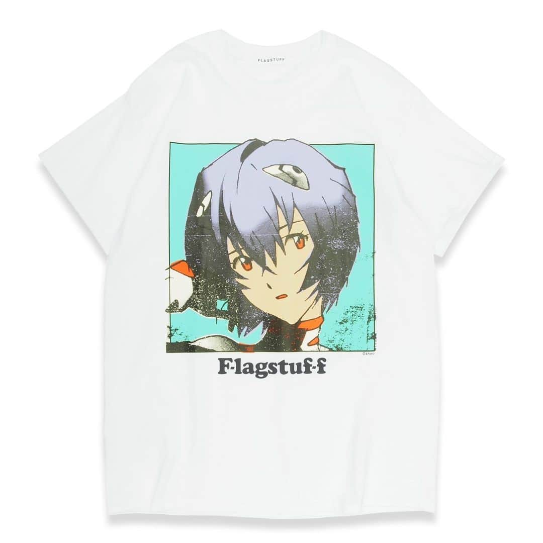 のインスタグラム：「BEAMS T exclusive F-LAGSTUF-F×EVANGELION 6.6（Sat）Release . 『シン・エヴァンゲリオン劇場版』公開を記念し、F-LAGSTUF-Fとエヴァンゲリオンとのコラボレーションアイテムが登場！綾波レイにフォーカスしたアイテムがラインナップし、ビームスT限定アイテムも2型展開します！6月6日（土）より店頭にて、また6月9日（火）よりビームス公式オンラインショップにて発売致します。 . 展開店舗 ビームスT 原宿 ビームス メン 渋谷 ビームス 広島 . @f_lagstuf_f @beams_official @beams_t #f_lagstuf_f #beams #beamst #ビームス #ビームスt ©︎khara」