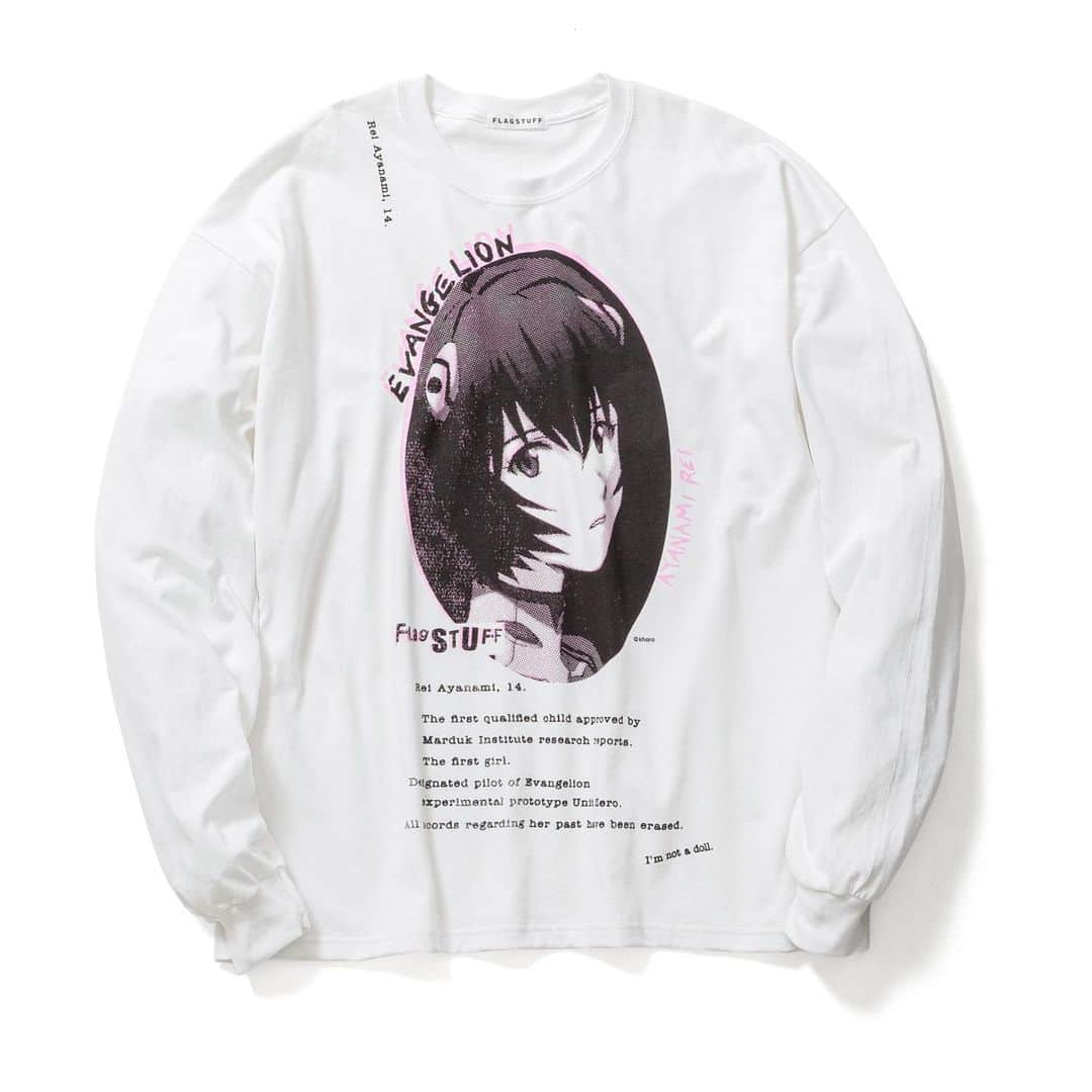 のインスタグラム：「FourStore exclusive @fourstore_tokyo  F-LAGSTUF-FxEVANGELION Collaboration Items  Online and releasing from June 6th #flagstuff  #evangelion ©︎khara」