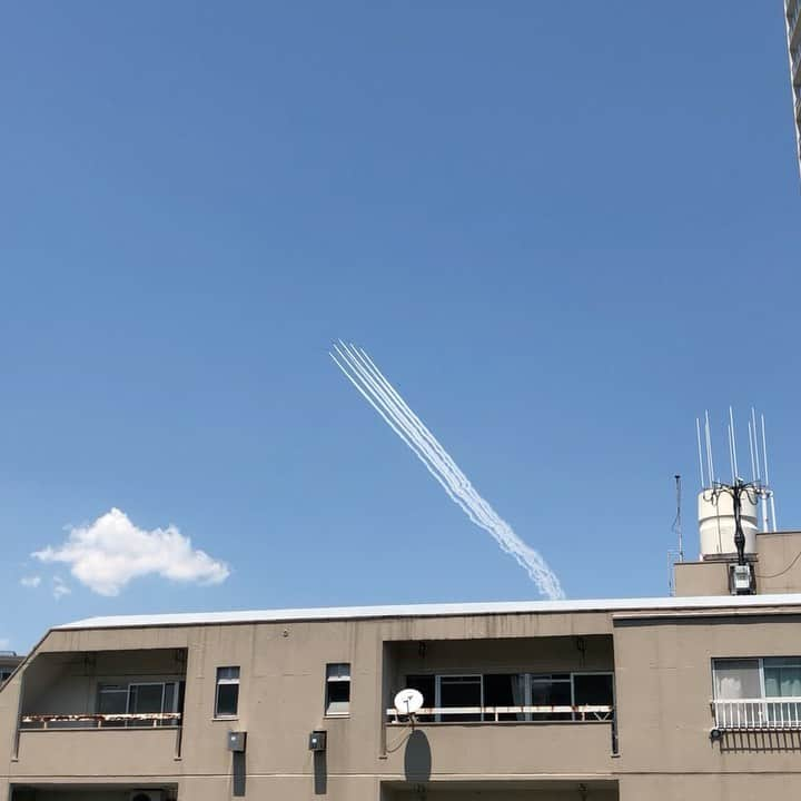 飯森範親のインスタグラム：「良く見えました‼️航空自衛隊パイロットの皆様、ありがとうございました‼️」