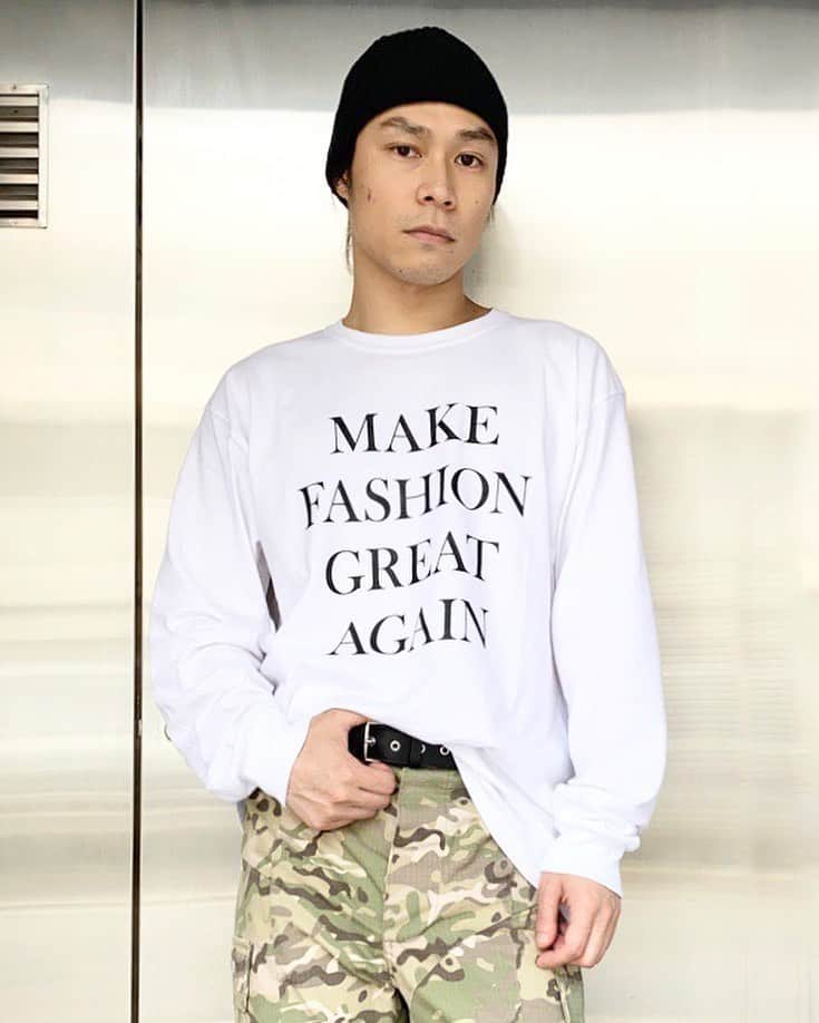 GO AKIMOTOさんのインスタグラム写真 - (GO AKIMOTOInstagram)「『We need fashion.』 Slogan long sleeve T-shirts @no._official」5月29日 15時31分 - go_akimoto