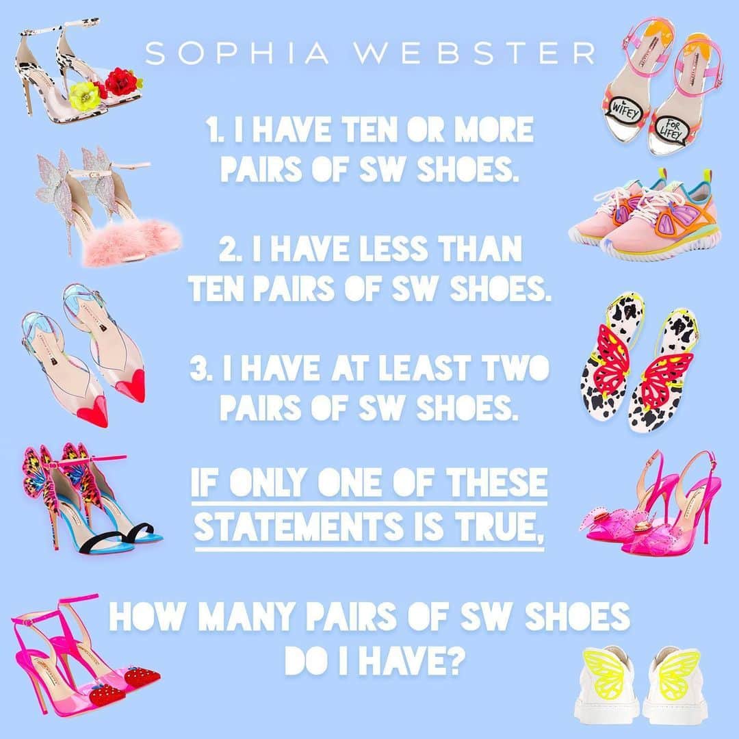 SOPHIA WEBSTERさんのインスタグラム写真 - (SOPHIA WEBSTERInstagram)「It’s #BrainTeaser time! 🤗🧠👠 Puzzled? Us too! 💡⁣ Comment below your answer...⁣ ⁣ #SophiaWebster #SWIsolationCreations⁣ ⁣ P.S. Sign up to our newsletter to find out the answer...⁣」5月30日 2時15分 - sophiawebster