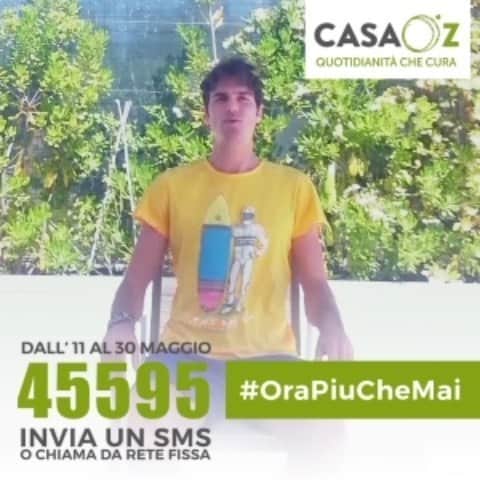 のインスタグラム：「Ciao, ti chiedo di aiutarmi a sostenere la campagna di *CasaOz #OraPiuCheMai* per continuare ad aiutare famiglie con bambini malati i con disabilità. Ora più che mai è importante non lasciarli soli. *Dona con un SMS o chiamata da rete fissa al 45595* , oppure vai su www.casaoz.org. Grazie!!!」