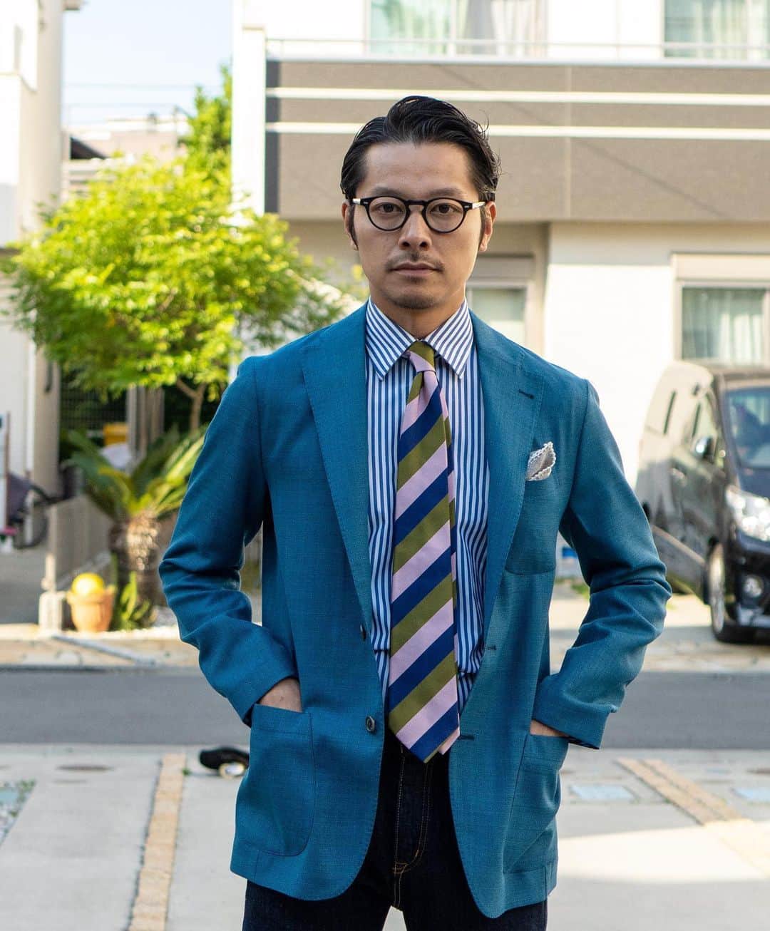 高田朋佳のインスタグラム：「“ @sacco.italy Style Day2”  #keepstylish ———————————————————————— #sacco #saccoitaly  #takadachannel #youtuber #onlyone #newcolonialstyle #jetset #singapore #luxuryresort #colonyclothing #singaporelife #singaporestyle  #lifestyle #fashion #mensfashions #dapper #igfashion #sprezzatura」