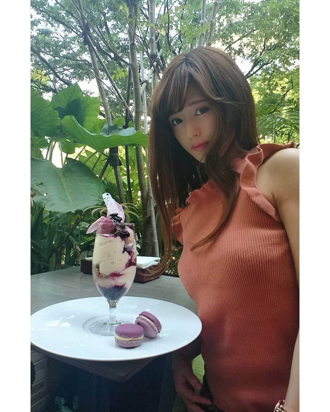 AYUNAさんのインスタグラム写真 - (AYUNAInstagram)「ブルーベリーパフェ🍇🍴☘️」5月29日 20時33分 - ayuna_0404