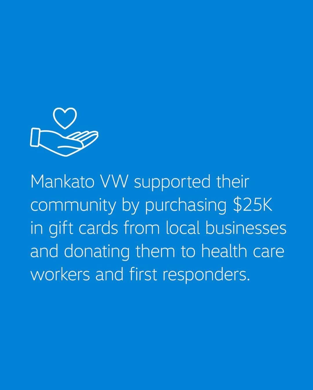 Volkswagen USAさんのインスタグラム写真 - (Volkswagen USAInstagram)「Essential workers and local businesses are a major part of our community. Thank you, Mankato VW, for showing them the support they deserve. #DriveBigger #VWDealer」5月30日 3時03分 - vw