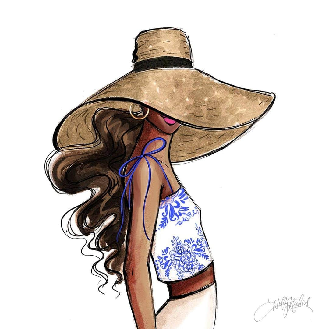 Holly Nicholsさんのインスタグラム写真 - (Holly NicholsInstagram)「Weekend wear 🌿 #fashionillustration #fashionsketch #fashiondrawing #fashionart #beachhat #hat  #sunhat #drawing #copicart #copic #illustration #hnicholsillustration」5月29日 22時11分 - hnicholsillustration