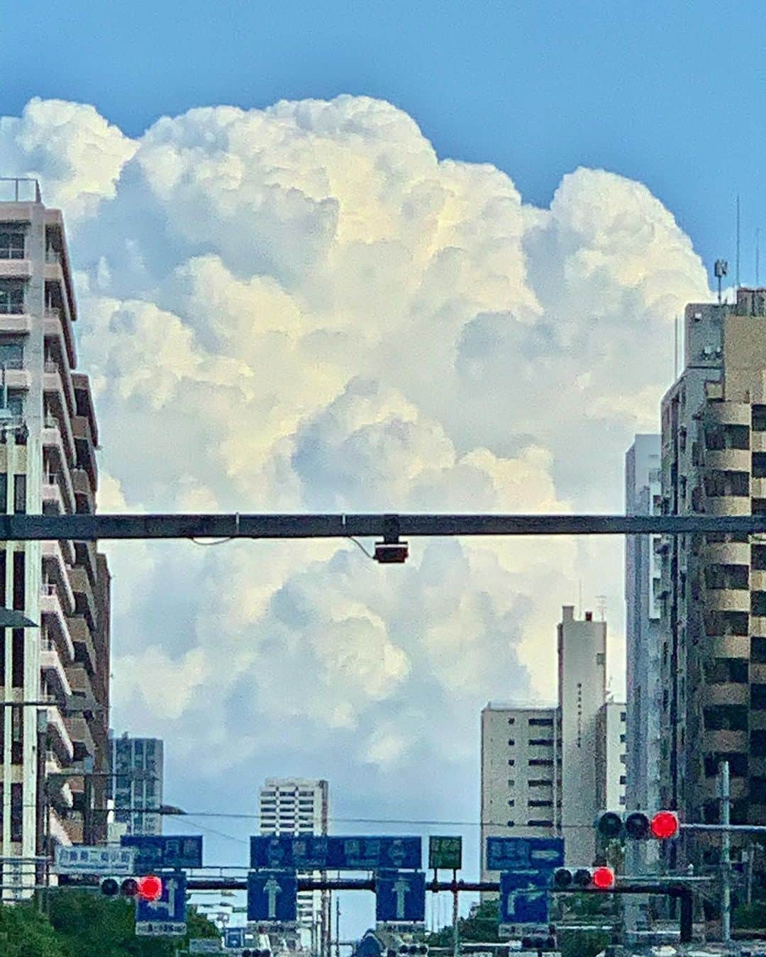 鹿野淳さんのインスタグラム写真 - (鹿野淳Instagram)「ブルーインパルスを見逃し、ジェット機が来ない空を見上げていたら、入道雲がモクモクしてるので写真を撮ったら、世紀末感溢れ零れる写真になってしまいました。。。。」5月29日 22時17分 - sikappe