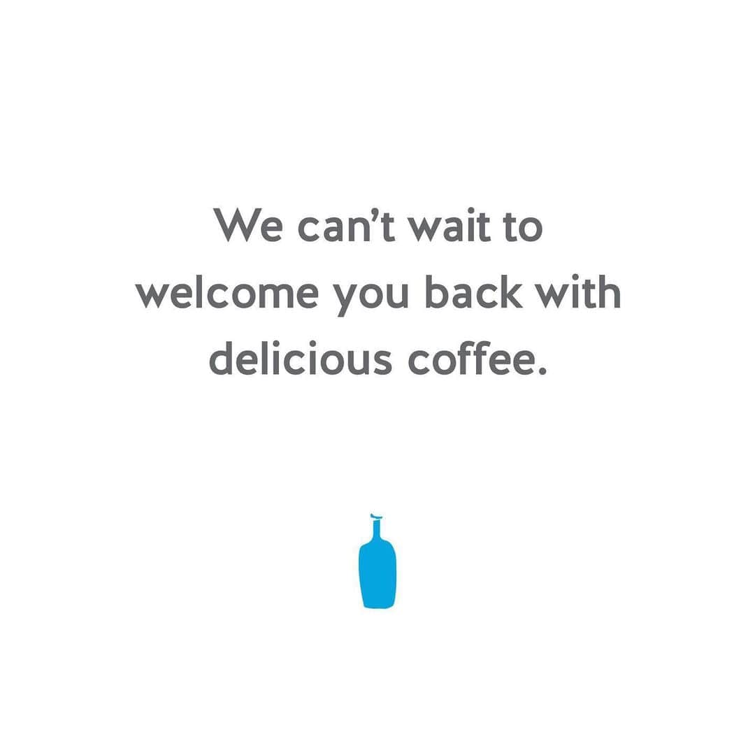 Blue Bottle Coffeeさんのインスタグラム写真 - (Blue Bottle CoffeeInstagram)「Sidewalk pickup for a Blue Bottle pick-me-up. ⁠⠀ ⁠⠀ New times require new models of care. As our daily habits are changing, our highest priority remains unchanged—to offer care and hospitality for anyone that needs it, a shelter from the storm. For us today, hospitality must also include safety. That’s why we have begun a phased reopening of our US cafes, starting with Phase One, contactless sidewalk pickup at select locations. See our stories for the full list. ⁠⠀ At these cafes we can support essential new safety measures for our guests and teams, including contactless ordering, social distancing, and all orders served outside the cafe for your drinking pleasure—with face coverings required for order pickup. Because we know the world is just a little bit better when there’s good coffee in it. To find a cafe near you, go to Bluebottlecoffee.com/cafes. See link in bio for more.」5月29日 23時02分 - bluebottle