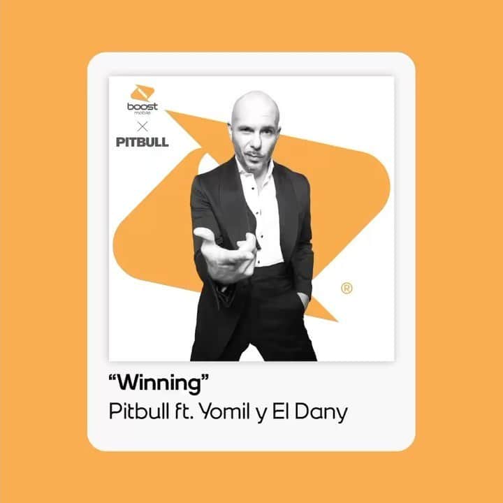 ピットブルのインスタグラム：「🔥 #DaleMás! @BoostMobile customers on Android can now download a FREE exclusive ringtone and text tone by yours truly. Just download the Boost Mobile Music Store app through Google Play to redeem! #PitbullxBoostMobile Not available for iOS customers at this time. Restr. apply. boost.co/36L7KOy」