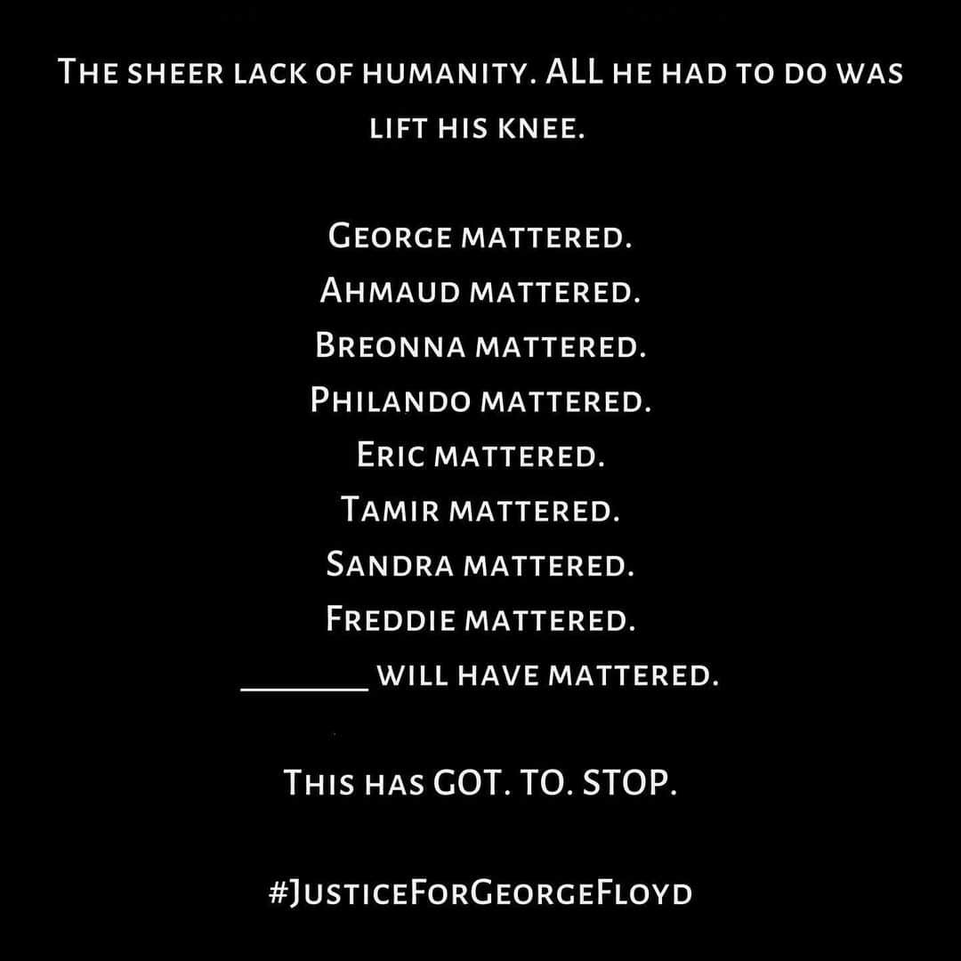 ダナイ・グリラさんのインスタグラム写真 - (ダナイ・グリラInstagram)「#JusticeForGeorgeFloyd #ICantBreathe」5月30日 0時06分 - danaigurira