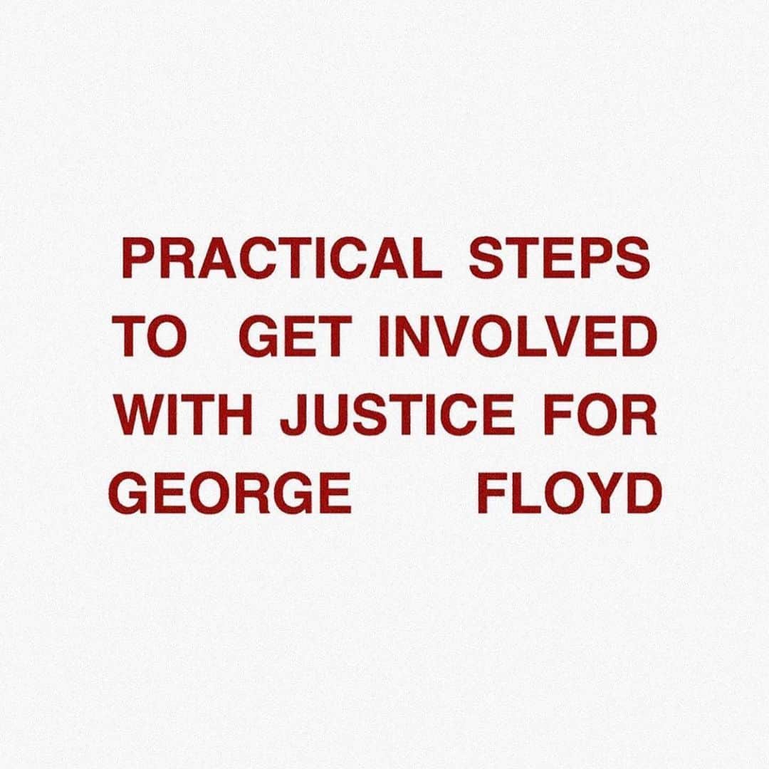ブラッド・ゴレスキーのインスタグラム：「If you are angry, upset, feeling helpless follow these steps to get involved in #justiceforgeorgefloyd and get these murderers charged. You can also donate to George’s memorial fund. #linkinbio  graphics by @domrobxrts」