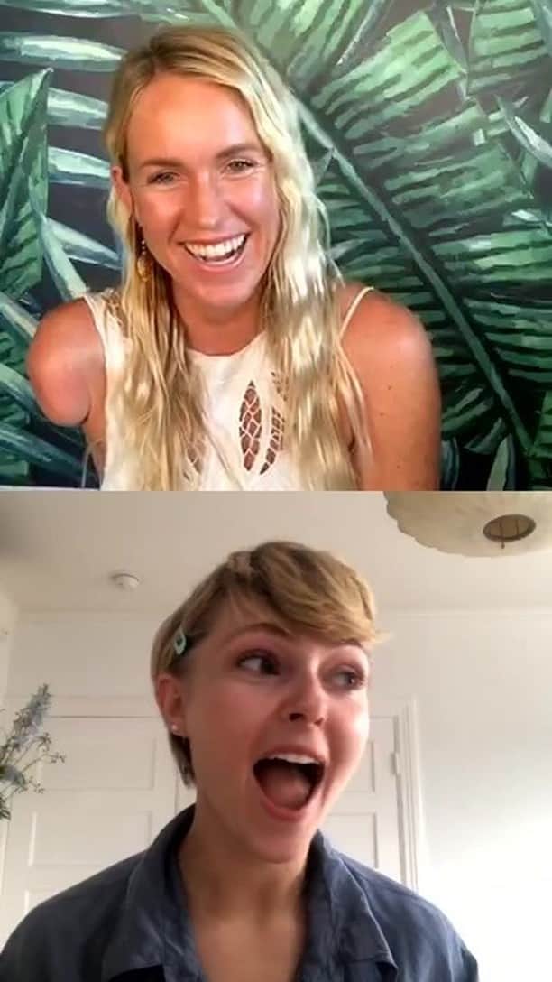 Bethany Hamiltonのインスタグラム：「Here’s a fun chat I had with my dear friend @annasophiarobb who played me in Soul Surfer! We chat life now and then, making Soul Surfer, @unstoppablethefilm , passions now and just catching up! Hope you enjoy!」