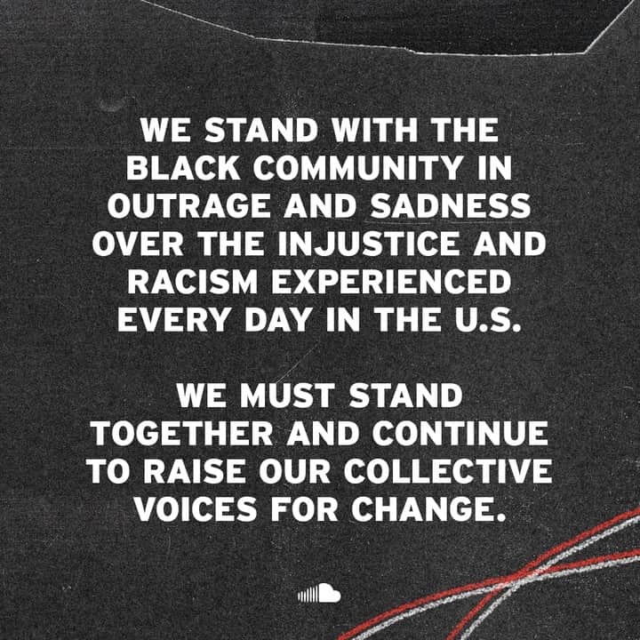 サウンドクラウドのインスタグラム：「We will not be silent. #BlackLivesMatter」