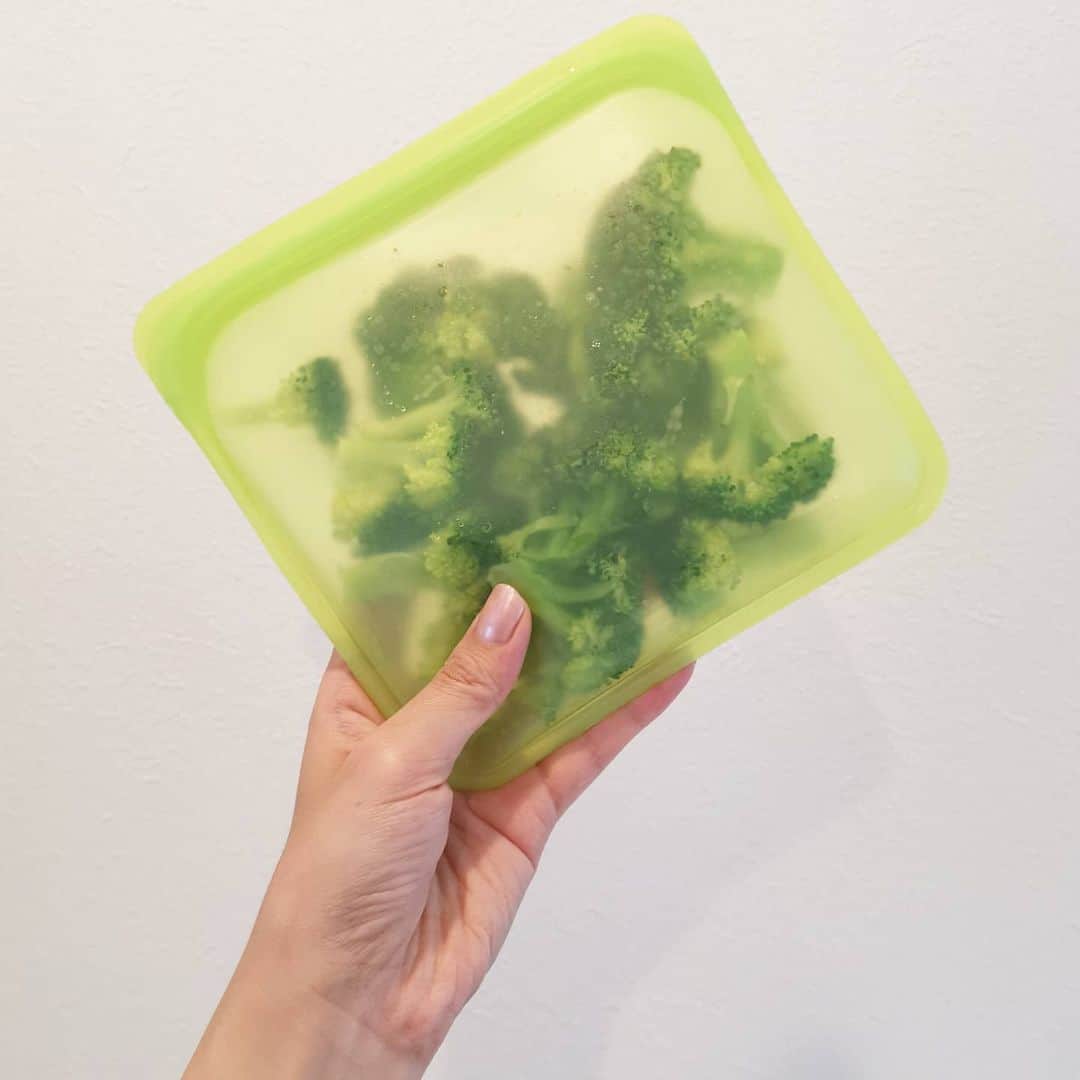 ayaka8880のインスタグラム：「. . 仕事で出会った、スタッシャー💫 . 今までお肉や野菜をプラスチックバッグに小分けにして収納していたのですが、スタッシャーに変えました。 . 冷凍、加熱、食洗機洗いOK。 . 息子の保育園に持っていくスタイ入れもこちら。 . エコラップやスタッシャーに切り替えてからゴミが減って、ゴミ捨てが楽になりました。 . ３食自炊で２番目にストレスだったの、何気にプラゴミ… . #共感してくださる方いるかなあ #新作カラーが待ち遠しい」
