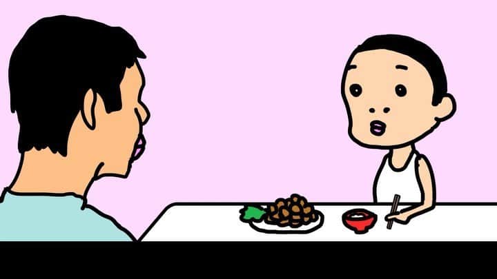 おかゆ太郎のインスタグラム：「息子に「好きなお肉は？」と聞いたら答えが渋かった。」