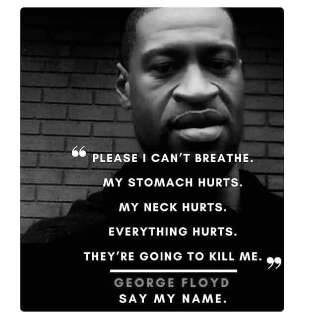 デヴィッド・ラムゼイのインスタグラム：「Now imagine this was your son or your daughter saying these words lying in a street, hands tied  behind their back with another humans' knee pressed against their throat.  How would you feel?」