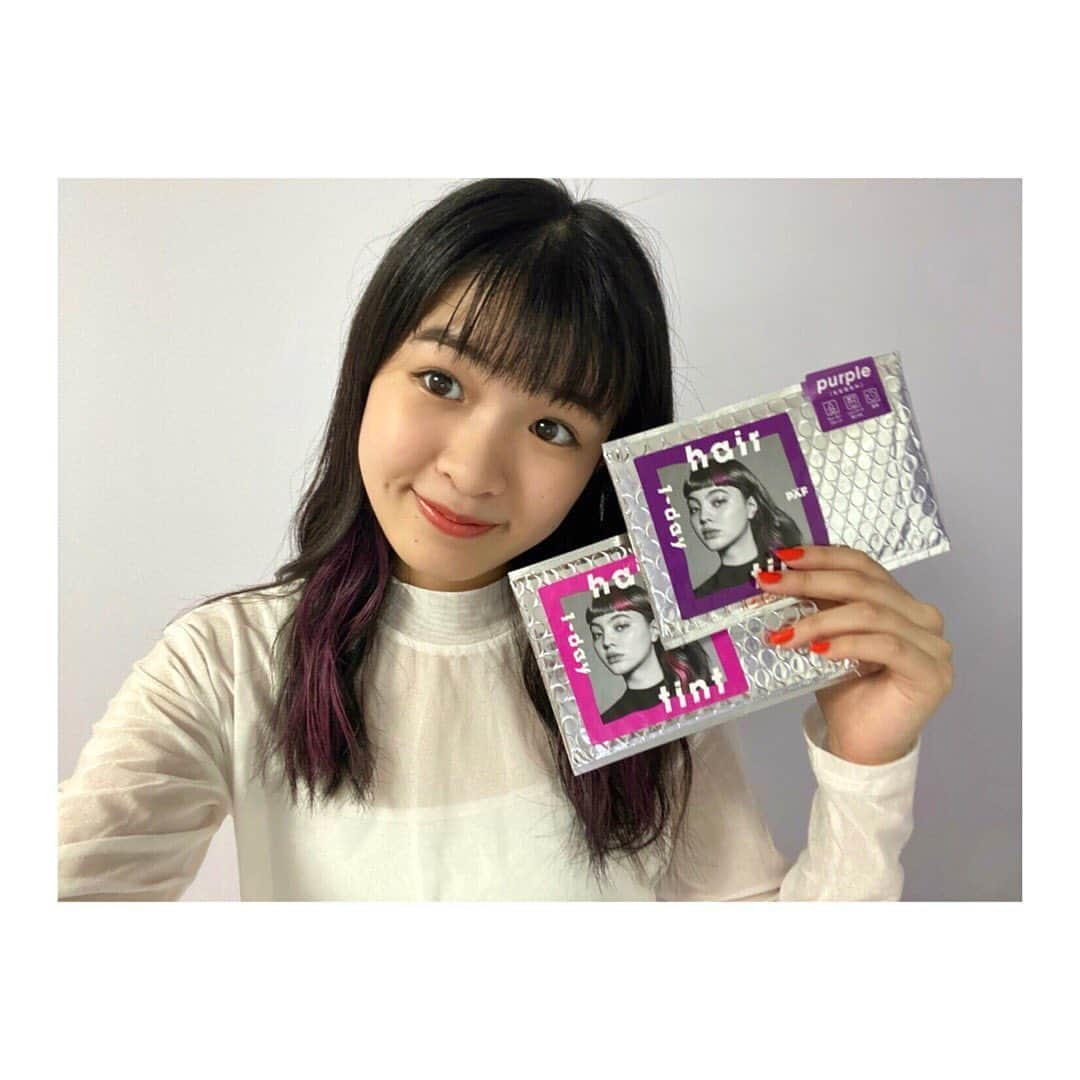 湊胡遥さんのインスタグラム写真 - (湊胡遥Instagram)「・ ニコラTVがUPされました！ 一日だけ染められるアイテムを使って、インナーカラーをしたよ💜 この前の投稿で募集させていただいた質問にもいくつか答えてます!! 是非チェックしてね~ コメントも待ってます！🦋」5月30日 16時59分 - koharu_minato61official