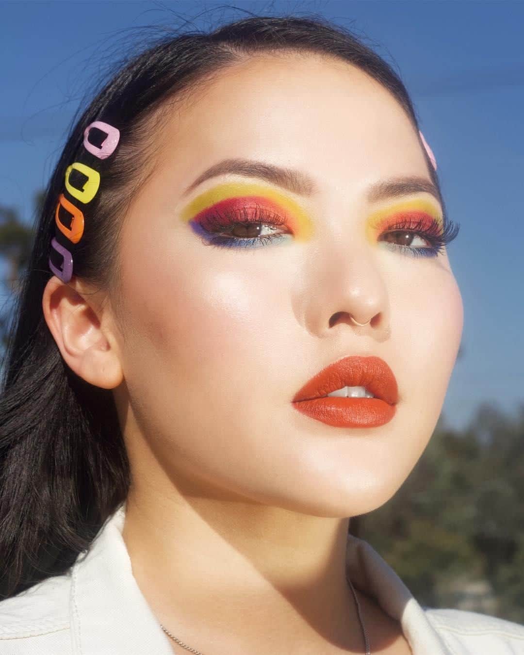 MAKE UP FOR EVER OFFICIALさんのインスタグラム写真 - (MAKE UP FOR EVER OFFICIALInstagram)「Your Pantone scale.⁣ ⁣ -⁣ ⁣ Makeup artist: @jaime.creates⁣ Photographer: @phantomstudios.us⁣ Model: @soothingsista⁣ ⁣ -⁣ ⁣ #ArtistColorPencil in 104 All Around White, 710 Perpetual Fire, 702 Any Tangerine, 902 Versatile Violet, 204 Boundless Blue and 208 Unlimited Blue.⁣ #Pride⁣ #LoveIsLove⁣ #PrideMonth⁣ #makeupforever」6月29日 0時02分 - makeupforever
