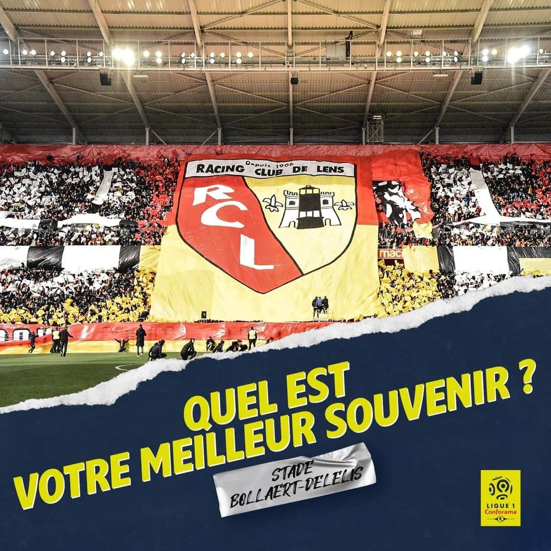 リーグ・アンさんのインスタグラム写真 - (リーグ・アンInstagram)「❤️ @rclens 💛 🔙 Un club de retour dans l'élite 🙌 Une ambiance fabuleuse 🏟️ Un stade légendaire 💫 Un meilleur souvenir à nous raconter ? • • #Ligue1Conforama #RCL #RCLens #RacingClubdeLens #BollaertDelelis #StadeBollaertDelelis #Lens」6月28日 17時00分 - ligue1ubereats